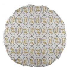 Background-cute-christmas Gold Large 18  Premium Flano Round Cushions by nateshop