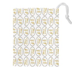 Background-cute-christmas Gold Drawstring Pouch (4xl)