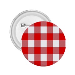 Red And White Plaids 2 25  Buttons