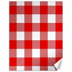 Red And White Plaids Canvas 12  X 16  by ConteMonfrey