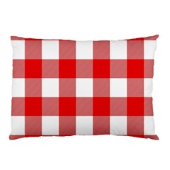 Red And White Plaids Pillow Case by ConteMonfrey