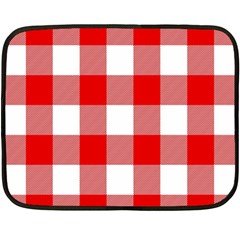 Red And White Plaids Fleece Blanket (mini) by ConteMonfrey