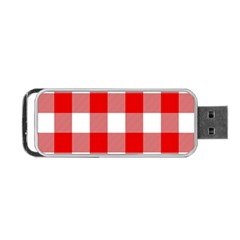 Red And White Plaids Portable Usb Flash (one Side) by ConteMonfrey