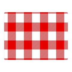 Red And White Plaids Double Sided Flano Blanket (mini) 