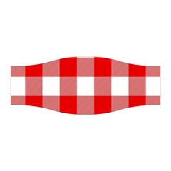 Red And White Plaids Stretchable Headband by ConteMonfrey