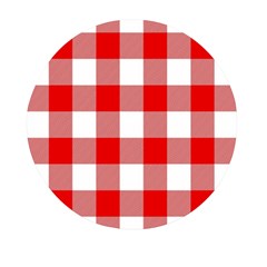 Red And White Plaids Mini Round Pill Box by ConteMonfrey