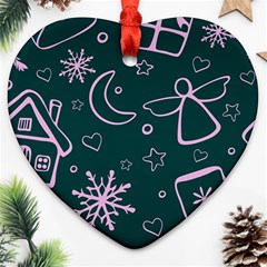 Background-cute Christmas Ornament (heart)