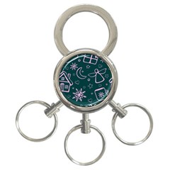 Background-cute Christmas 3-ring Key Chain by nateshop