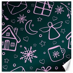 Background-cute Christmas Canvas 12  X 12  by nateshop