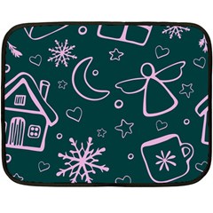 Background-cute Christmas Double Sided Fleece Blanket (mini)  by nateshop