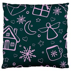 Background-cute Christmas Standard Flano Cushion Case (one Side) by nateshop