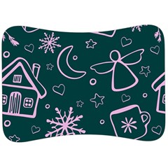 Background-cute Christmas Velour Seat Head Rest Cushion by nateshop