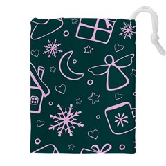 Background-cute Christmas Drawstring Pouch (5xl)