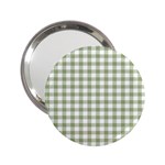 Green Tea White Small Plaids 2.25  Handbag Mirrors Front