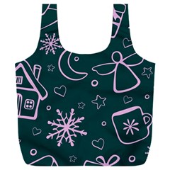 Background-cute Christmas Full Print Recycle Bag (xxl) by nateshop