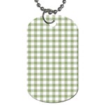 Green Tea White Small Plaids Dog Tag (One Side) Front