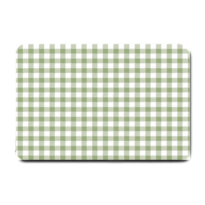 Green Tea White Small Plaids Small Doormat 