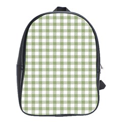 Green Tea White Small Plaids School Bag (large) by ConteMonfrey