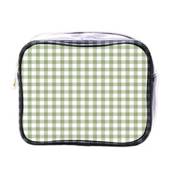 Green Tea White Small Plaids Mini Toiletries Bag (one Side) by ConteMonfrey