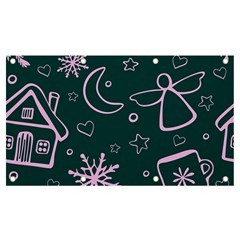 Background-cute Christmas Banner And Sign 7  X 4 