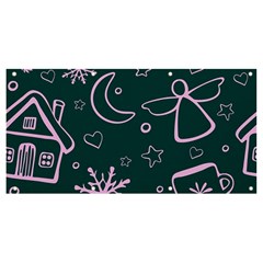 Background-cute Christmas Banner And Sign 8  X 4 