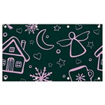 Background-cute christmas Banner and Sign 7  x 4  Front