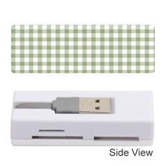 Green Tea White Small Plaids Memory Card Reader (stick) by ConteMonfrey