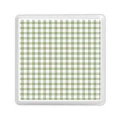 Green Tea White Small Plaids Memory Card Reader (square) by ConteMonfrey