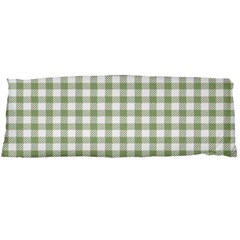 Green Tea White Small Plaids Body Pillow Case (Dakimakura)