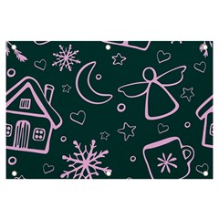 Background-cute Christmas Banner And Sign 6  X 4 