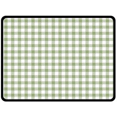 Green Tea White Small Plaids Double Sided Fleece Blanket (large)  by ConteMonfrey