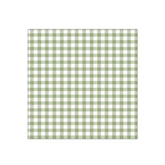 Green Tea White Small Plaids Satin Bandana Scarf 22  X 22  by ConteMonfrey