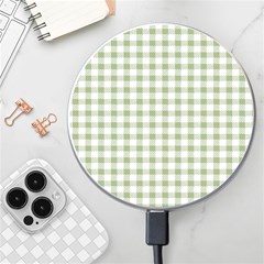 Green Tea White Small Plaids Wireless Charger by ConteMonfrey