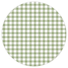 Green Tea White Small Plaids Round Trivet by ConteMonfrey