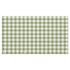 Green Tea White Small Plaids Banner And Sign 7  X 4  by ConteMonfrey