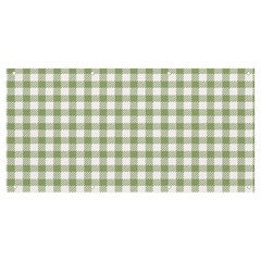 Green Tea White Small Plaids Banner And Sign 8  X 4  by ConteMonfrey