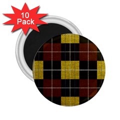 Modern Black Red Golden Plaids 2 25  Magnets (10 Pack)  by ConteMonfrey