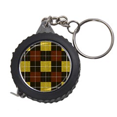 Modern Black Red Golden Plaids Measuring Tape by ConteMonfrey