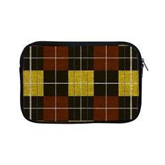 Modern Black Red Golden Plaids Apple Ipad Mini Zipper Cases by ConteMonfrey