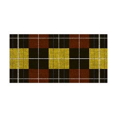 Modern Black Red Golden Plaids Yoga Headband by ConteMonfrey