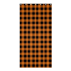 Orange black small plaids Shower Curtain 36  x 72  (Stall) 