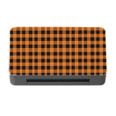 Orange black small plaids Memory Card Reader with CF