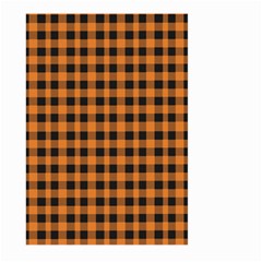 Orange black small plaids Large Garden Flag (Two Sides)