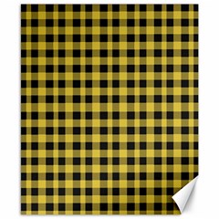 Black And Yellow Small Plaids Canvas 8  X 10  by ConteMonfrey