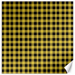 Black And Yellow Small Plaids Canvas 16  X 16  by ConteMonfrey