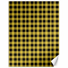 Black And Yellow Small Plaids Canvas 18  X 24  by ConteMonfrey