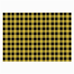 Black And Yellow Small Plaids Large Glasses Cloth (2 Sides) by ConteMonfrey