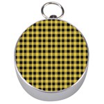 Black and yellow small plaids Silver Compasses Front