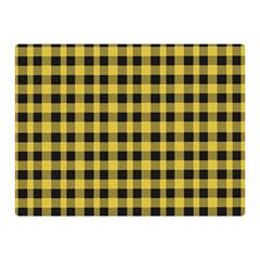 Black And Yellow Small Plaids Double Sided Flano Blanket (mini) 