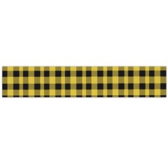 Black And Yellow Small Plaids Large Flano Scarf  by ConteMonfrey